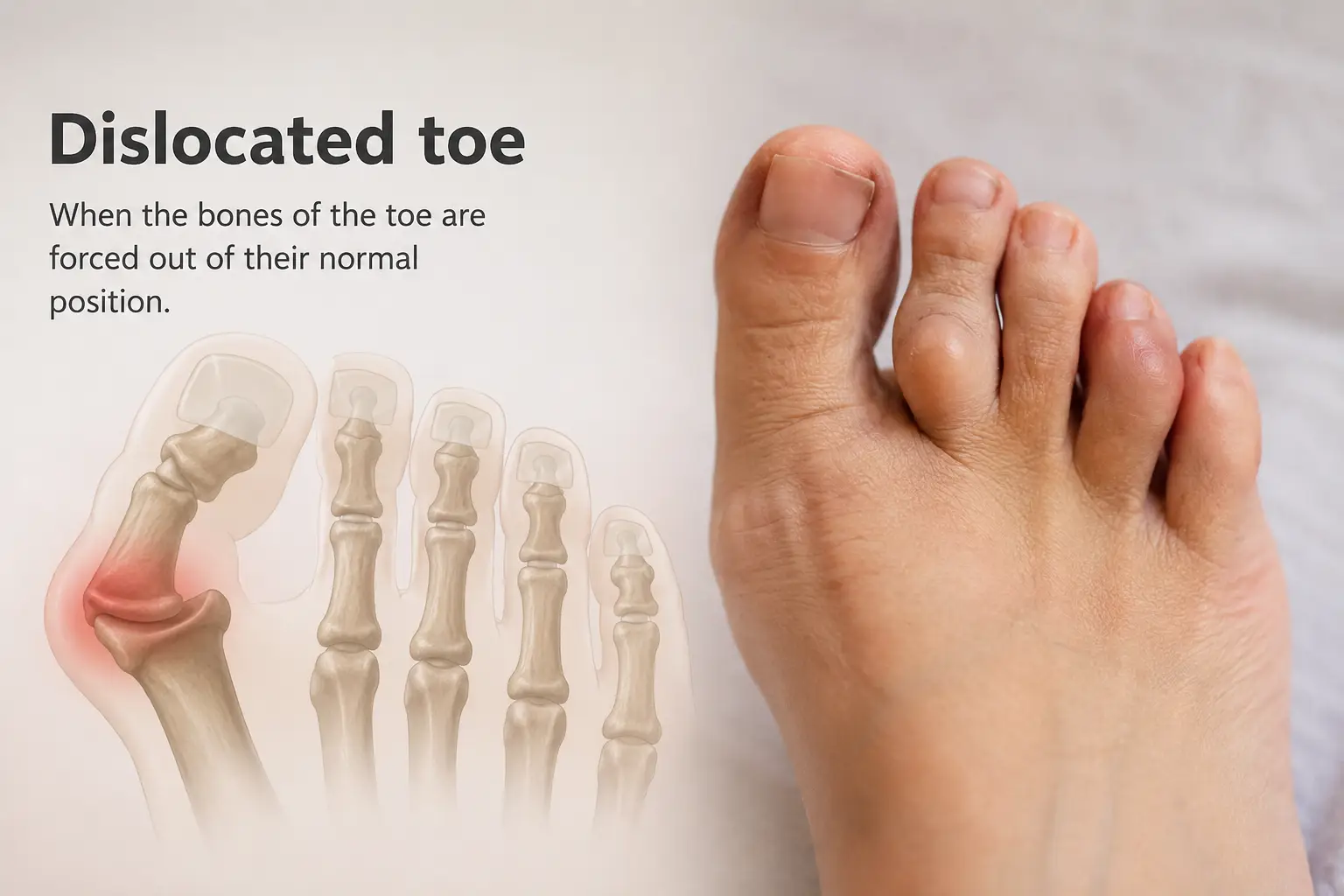 dislocated toe