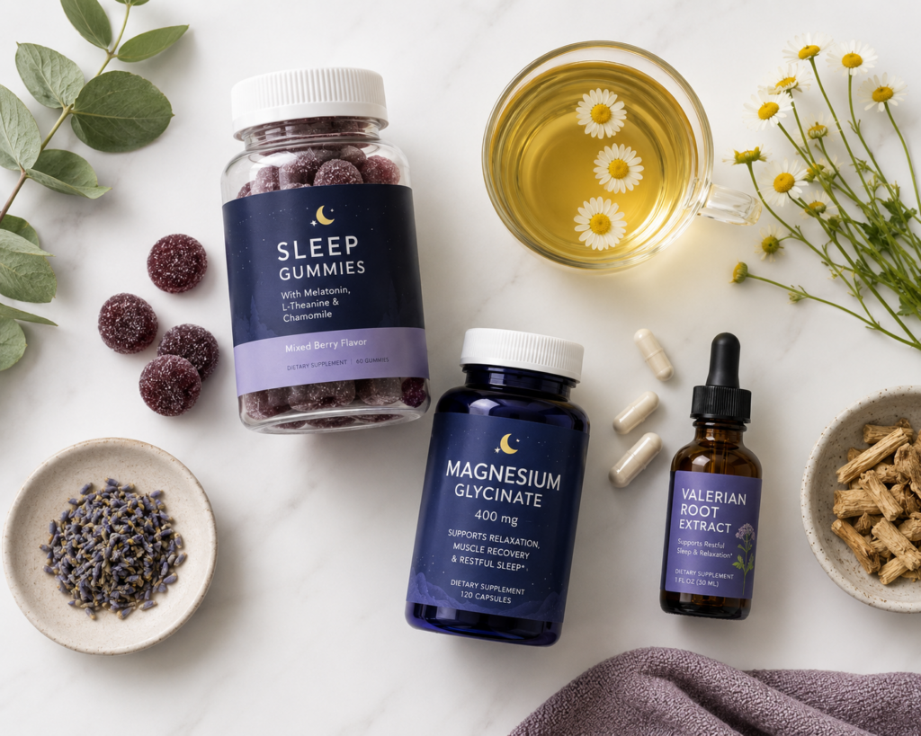 natural sleep aids comparison including sleep gummies and alternatives