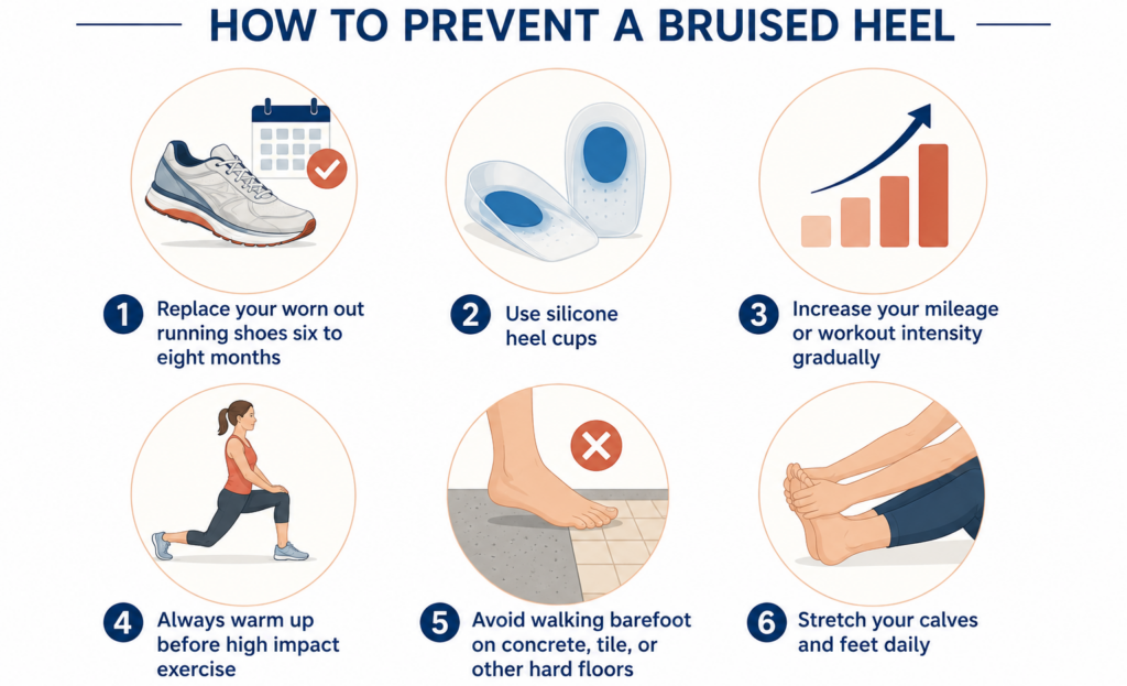How to prevent a bruised heel