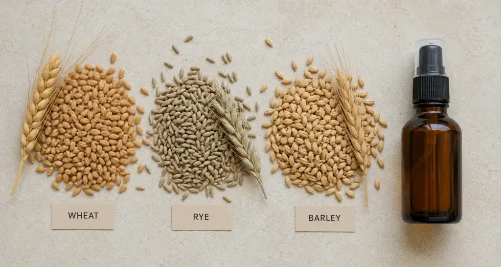 azelaic acid is derived naturally from grains like wheat and rye