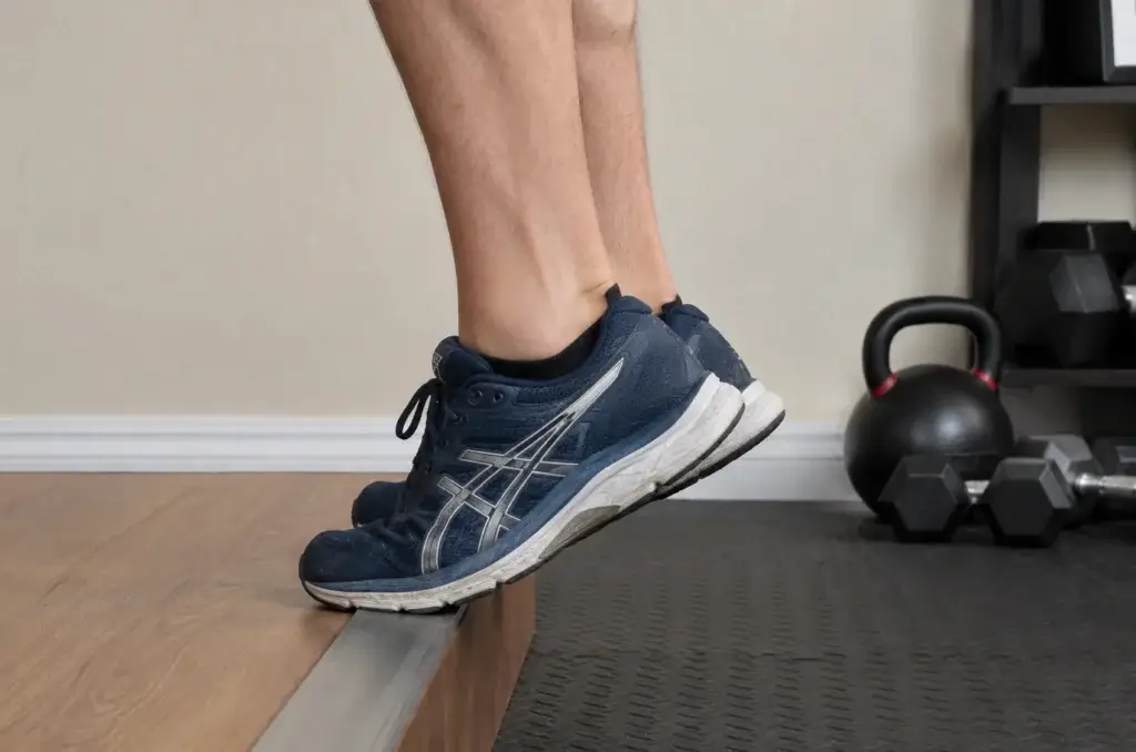calf raise exercise to strengthen foot arch and correct pronation