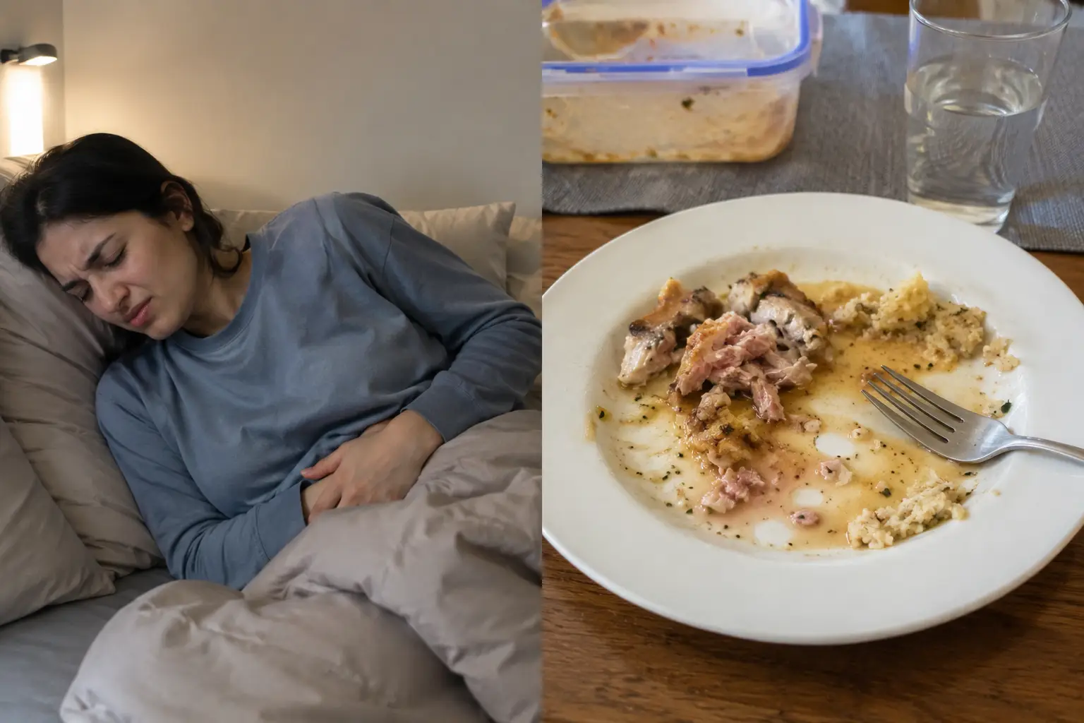 difference between stomach flu and food poisoning