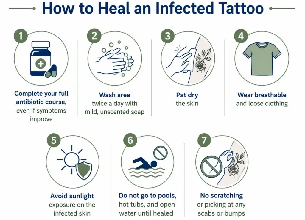 how to heal an infected tattoo