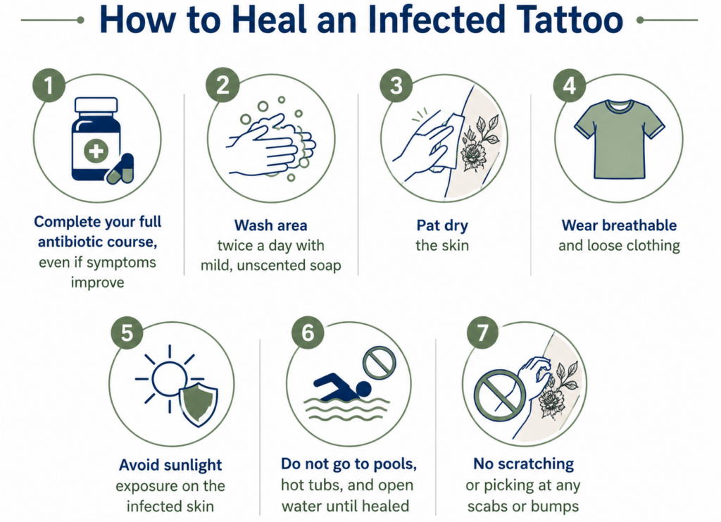 how to heal an infected tattoo