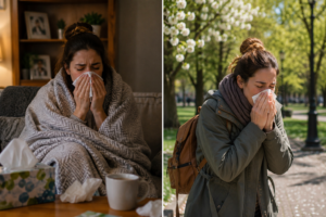 how to know the difference between a cold and allergies