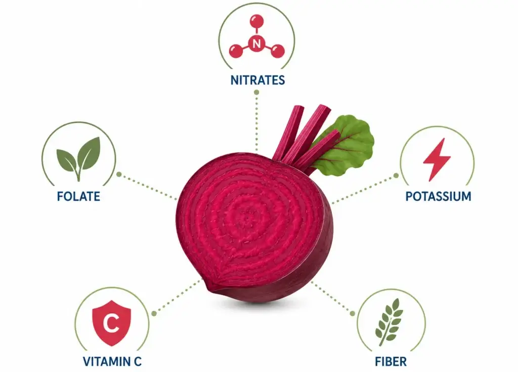 nutrients found in beetroot powder and fresh beets