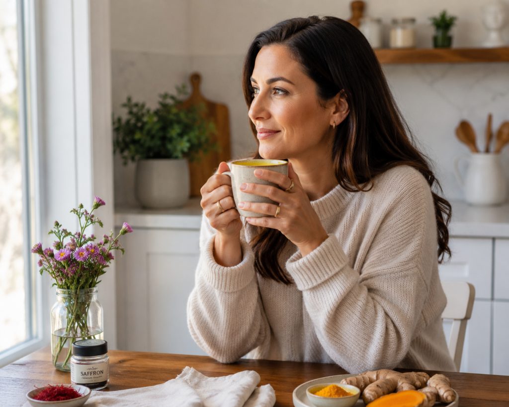 saffron benefits for women including PMS and hormone balance support