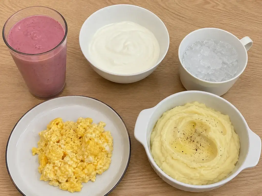 soft foods recommended during tonsil surgery recovery