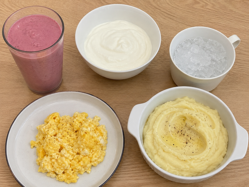soft foods recommended during tonsil surgery recovery