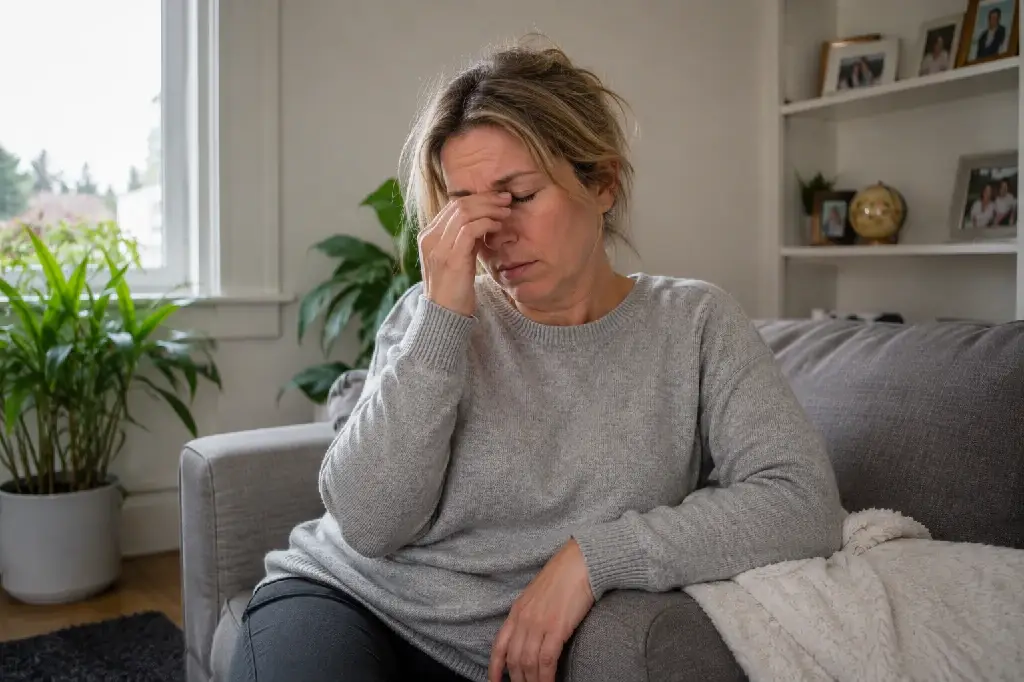woman with low ferritin levels feeling tired and fatigued
