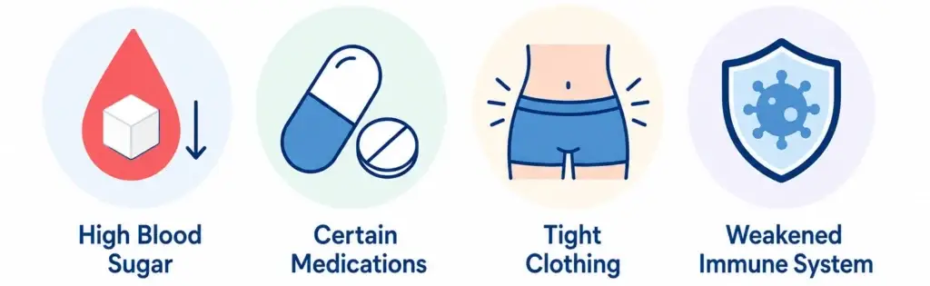 Risk factors for yeast infection in men