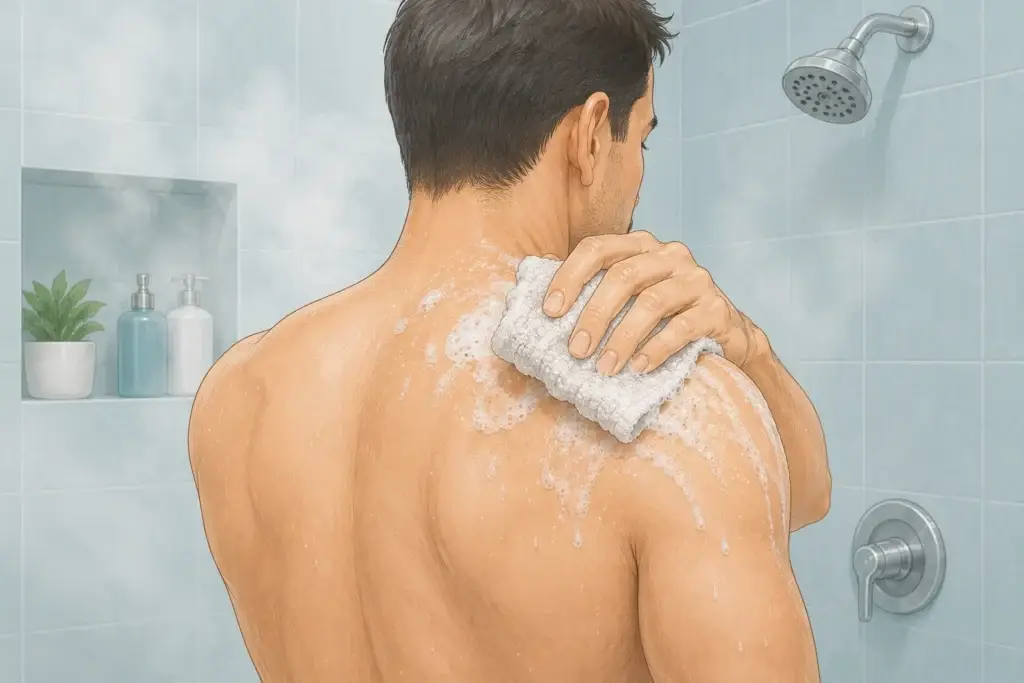 daily body soap for pimples routine to clear chest and back acne