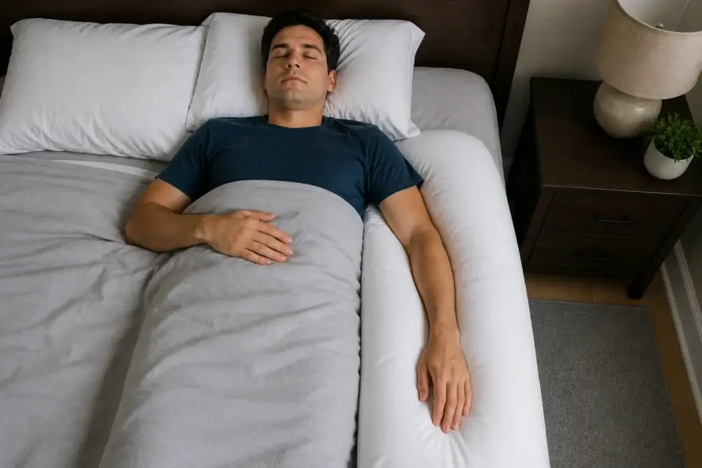 supportive pillow position to prevent arms going numb while sleeping